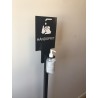 Floor stand for hand sanitazer incl. sign - White