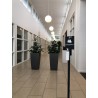 Floor stand for hand sanitazer incl. sign - White